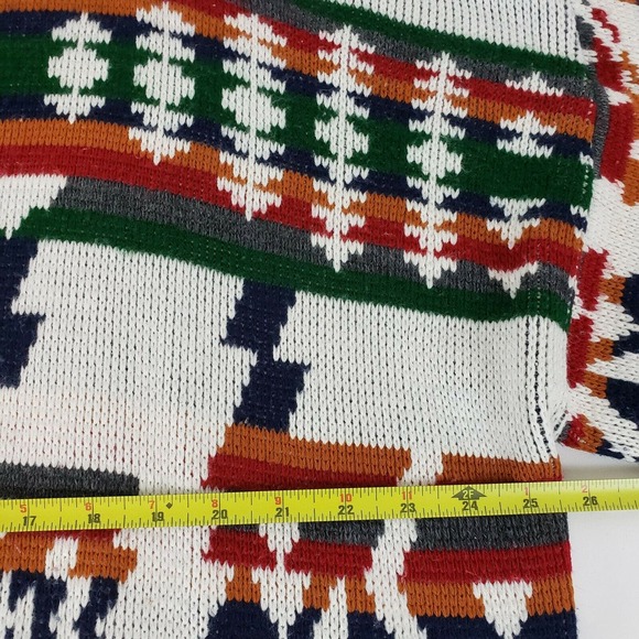 Vtg DIANA MARCO Plus Size 22? Multicolor Geometric Chunky Hipster Long Sleeve - Picture 5 of 9